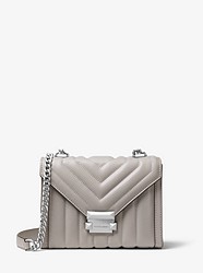 Whitney Small Quilted Leather Convertible Shoulder Bag - PEARL GREY - 30F8SXIL1T