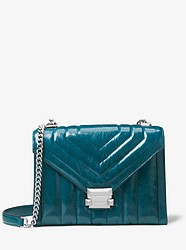 Whitney Large Quilted Leather Convertible Shoulder Bag - TEAL - 30F8SXIL9T