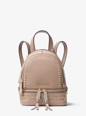 Michael kors rhea clearance zip small studded backpack