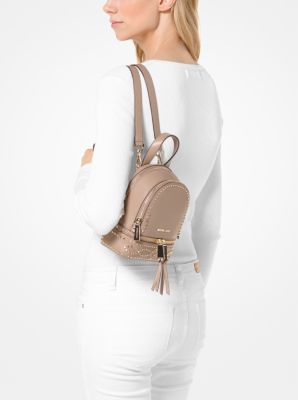 Rhea mini rose store studded leather backpack