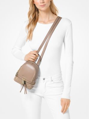 Michael kors rhea mini leather clearance backpack