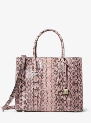 Mercer Large Snakeskin Tote | Michael Kors