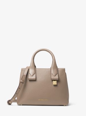 Michael kors rollins shop large leather satchel