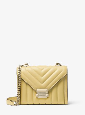 Michael Kors Whitney Small Leather Chain Wallet - Yellow
