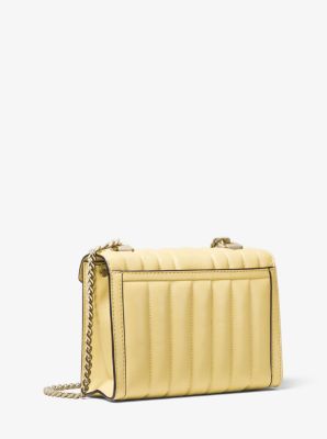 Michael Kors CeCe Leather Medium Chain Shoulder Bag in Truffle: Handbags