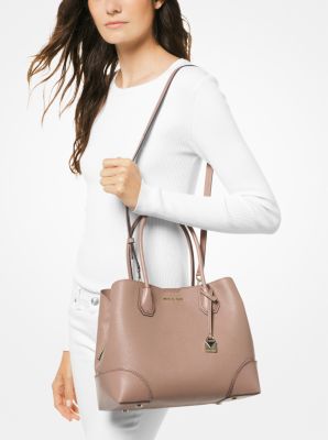 Mercer Gallery Medium Pebbled Leather Satchel