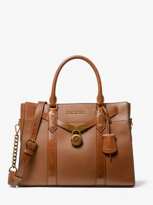 Nouveau Hamilton Large Pebbled and Crinkled Leather Satchel