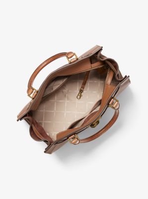 Nouveau Hamilton Large Pebbled and Crinkled Leather Satchel