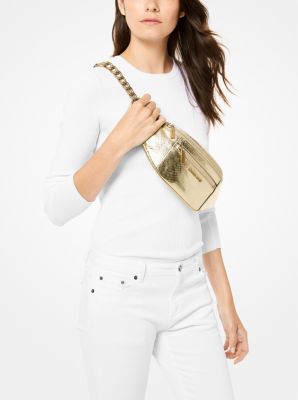 Michael Michael Kors Women's Denim Jacquard Belt Bag - Denim/ Gold