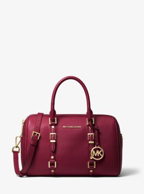 Bedford Legacy Medium Pebbled Leather Duffle Satchel Michael Kors