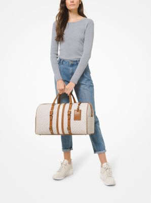 Bedford Travel Extra-Large Logo Stripe Weekender Bag | Michael Kors