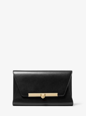 Women's Black Envelope Clutch Bag