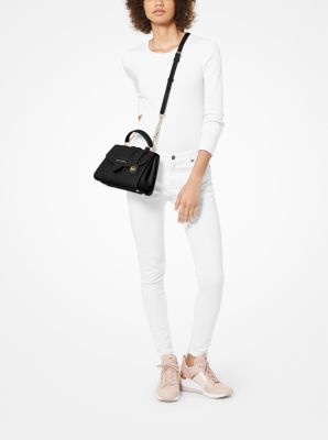 Bleecker Small Crossgrain Leather Satchel | Michael Kors