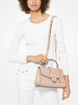 Henkeltasche Bleecker Small aus quer genarbtem Leder mit Nieten image number 3