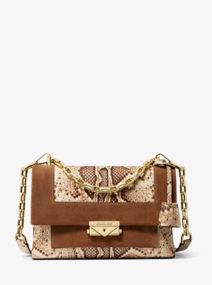 michael kors snakeskin hobo bag