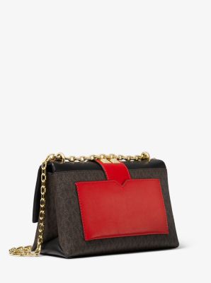 Sac &agrave; &eacute;paule Cece convertible de taille moyenne en mat&eacute;riaux multiples &agrave; logo