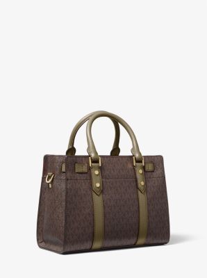 Michael michael kors signature nouveau hamilton large leather satchel sale