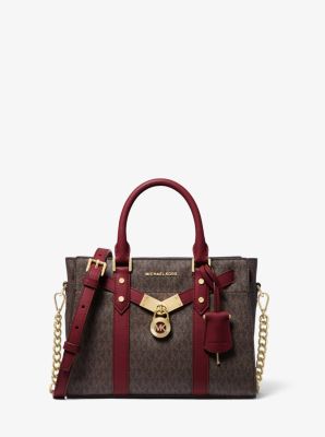 michael michael kors hamilton medium logo satchel