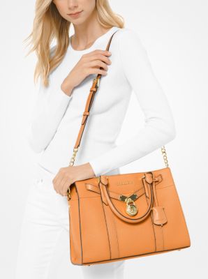 nouveau hamilton large pebbled leather satchel