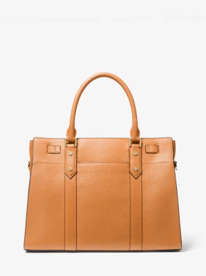 Nouveau Hamilton Large Pebbled Leather Satchel image number 3