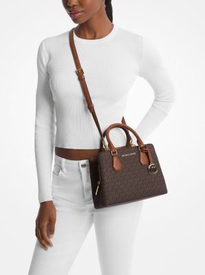 Camille Small Logo and Leather Satchel image number 2