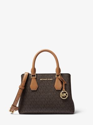 Camille Small Logo and Leather Satchel | Michael Kors