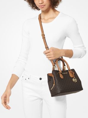 Camille Small Logo and Leather Satchel image number 2