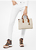 Camille Large Logo and Leather Satchel image number 2