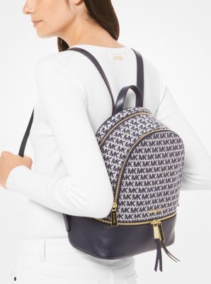 Rhea jacquard signature backpack new arrivals