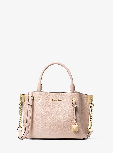 Arielle Small Pebbled Leather Satchel - SOFT PINK - 30F9GI5S1L
