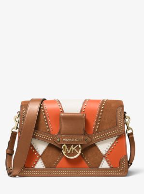 Michael Kors Carmen Small Patchwork Embossed Satchel