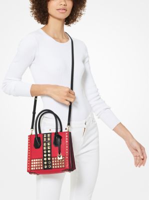 Mercer Medium Studded Leather Accordion Crossbody Bag
