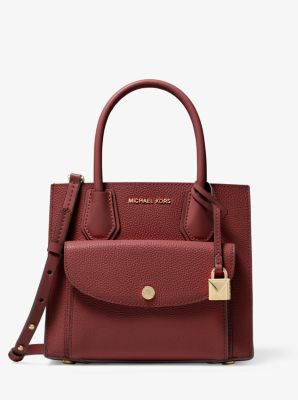 Michael Kors Jet Set Saffiano Leather Top Zip Snap Pocket Tote Red Great  Gift