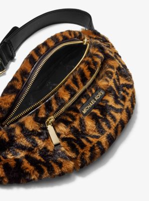 Medium Logo-Print Faux Fur Belt Bag image number 1