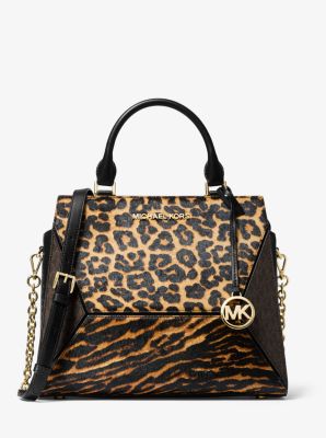 Prism Large Animal-Print Calf Hair and Leather Satchel | Michael Kors