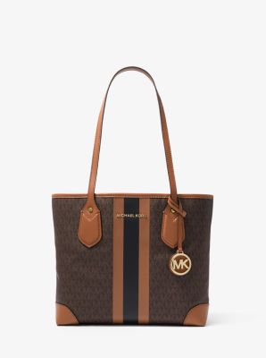 Eva Small Logo Stripe Tote Bag