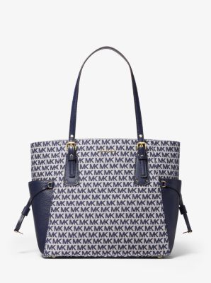 Voyager Small Embossed Patent Leather and Logo Tote Bag