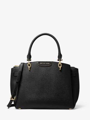 Rochelle large logo and leather sale satchel