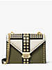 Whitney Large Studded Saffiano Leather Convertible Shoulder Bag image number 0