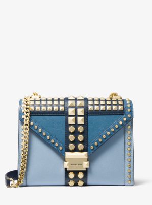 Whitney Large Studded Saffiano Leather 