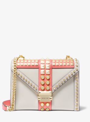 michael kors whitney studded shoulder bag