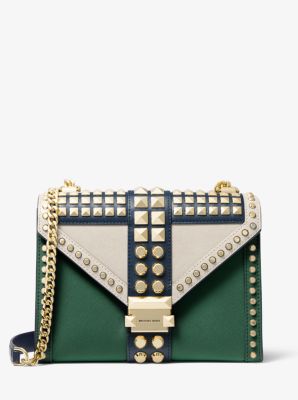 whitney studded shoulder bag