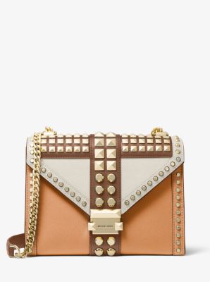 michael kors whitney large studded shoulder bag