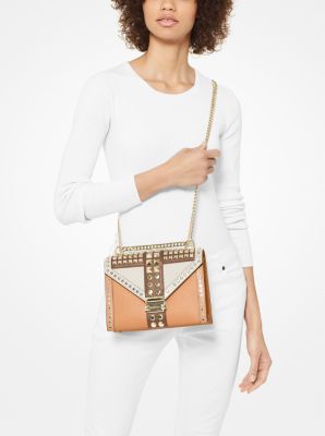 michael kors whitney studded shoulder bag