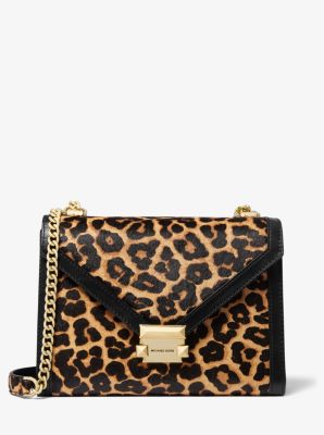 michael kors leopard print clutch bag