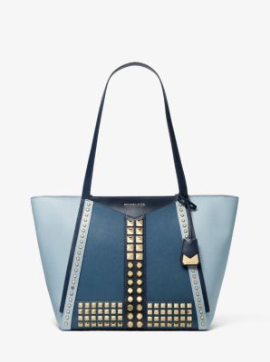 Whitney Large Studded Saffiano Leather Tote Bag Michael Kors