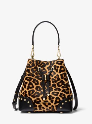 Michael Kors Leopard Print Bucket Bags