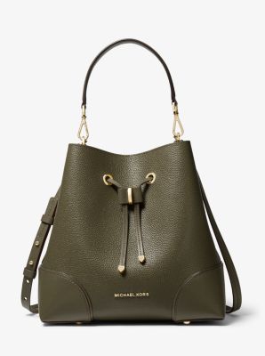 michael kors pebbled leather shoulder bag