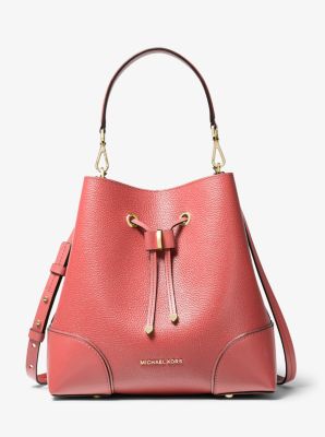 Michael Kors Mercer Gallery Medium Pebbled Leather Shoulder Bag - Pink