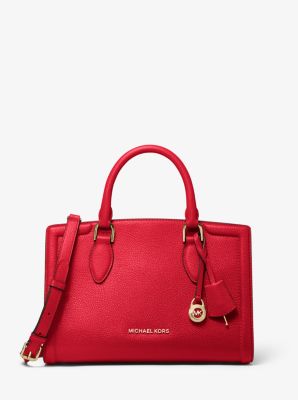 Zoe Medium Pebbled Leather Satchel image number 0
